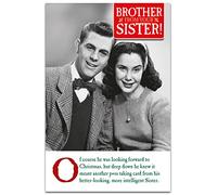 Emotional Rescue Carte de Noël humoristique pour frère de sœur - Carte de Noël pour frère de sœur - Carte de Noël pour lui, frère de sœur