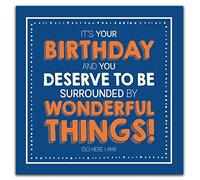 Emotional Rescue Jam & Toast Carte d'anniversaire humoristique pour elle et amie Bleu et orange