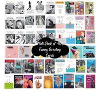 Emotional Rescue Lot de 40 cartes d'anniversaire, cartes drôles et grossières pour elle et lui, lot multiple individuel aléatoire multicolore (MULTI40-EMO)
