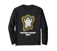 Emotional Support Ghost Spooky Fall Design Manche Longue