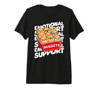 Emotional Support Happy Kawaii Poulet Nuggets T-Shirt Haut de Gamme