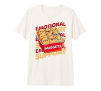 Emotional Support Happy Kawaii Poulet Nuggets T-Shirt Haut de Gamme