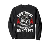 Emotional Support Husband Do Not Pet Funny Bear Lunettes de Soleil Sweatshirt