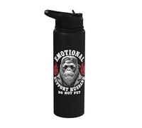 Emotional Support Husband Do Not Pet Funny Gorilla Stainless Steel Insulated Water Bottle