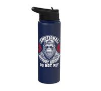 Emotional Support Husband Do Not Pet Funny Gorilla Stainless Steel Insulated Water Bottle