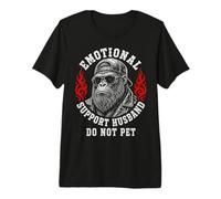 Emotional Support Husband Do Not Pet Funny Gorilla T-Shirt Haut de Gamme