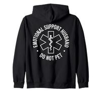 Emotional Support Husband Do Not Pet Humour Médical Mariage Sweat à Capuche