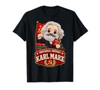 Emotional Support Karl Marx Peluche Communiste soviétique T-Shirt Graphique avec Valeur
