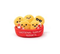 Emotional Support Nuggets de Relatable - Peluches à Collectionner & squishies câlines, Cadeaux d'automne ou Halloween, 5 Peluches Nuggets avec Panier Inclus