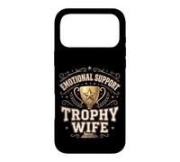 Emotional Support Trophy Wife Funny Sarcastic Vintage Badge Coque pour iPhone 17 Pro Max
