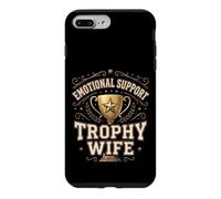 Emotional Support Trophy Wife Funny Sarcastic Vintage Badge Coque pour iPhone 7 Plus/8 Plus