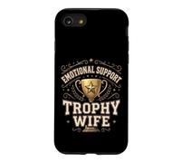 Emotional Support Trophy Wife Funny Sarcastic Vintage Badge Coque pour iPhone SE (2020) / 7/8