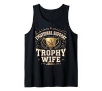 Emotional Support Trophy Wife Funny Sarcastic Vintage Badge Débardeur