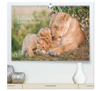Emotionale Momente: Liebenswerte Löwenbabys (hochwertiger Premium Wandkalender 2026 DIN A2 quer), Kunstdruck in Hochglanz: Die Kinder vom "König des Löwen"
