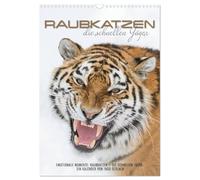 Emotionale Momente: Raubkatzen - die schnellen Jäger. (Wandkalender 2026 DIN A3 hoch), CALVENDO Monatskalender: Raubkatzen sind die schnellen Jäger in ... für diesen Kalender zur Verfügung gestellt-