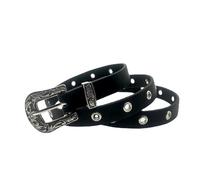 EMOTTOS Ceinture en cuir vintage pour femme- Boucles sculptées Ceintures de cow-boy occidentales pour femmes, ceinture avec boucle rétro sculptée exquise pour jeans robe robe(E-RIVET)