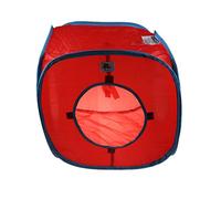 Emours Tunnel de jeu flexible dépliant Cube de jeu pour chat - Rouge