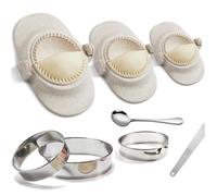 Empanada Maker Press, Ensemble de Machine à Boulettes Extra Large de 6 Pouces avec Coupe-Pâte, Ensemble de Moules à Boulettes pour