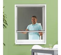 empasa Moustiquaire enroulable pour fenêtre CLASSIC moustiquaire extensible, en PVC et fibre de verre noire, à monter soi-même, possibilité de raccourcir à souhait, jusqu'à max. 150 x 220 cm