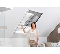 empasa moustiquaire fenêtre de toit plissée 'Master' cadre en aluminium, différentes tailles en blanc et marron à monter soi-même