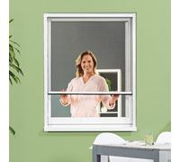 empasa moustiquaire fenêtre enroulable SMART, blanc, marron ou anthracite | Protection contre les insectes volet roulant Store, à monter soi-même, Couleur : blanc, Taille:70 x 130 cm