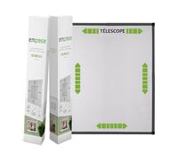 empasa Moustiquaire Kit télescopique SLIDE 2.0 pour fenêtres sans sciage Cadre télescopique extensible en aluminium Moustiquaire anti-insectes 120 x 140 cm, Couleur:anthracite
