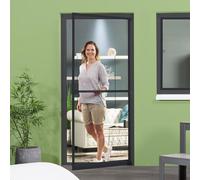 empasa Moustiquaire porte, cadre aluminium MASTER PRO, découpable sur mesure, blanc, marron, anthracite, disponible dans les dimensions 100 x 210 cm / 120 x 240 cm, en kit à monter soi-même