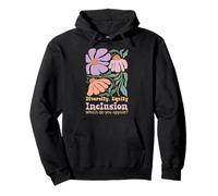 Empathie Bonté Floral America Diversité Equity Inclusion Sweat à Capuche