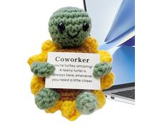 Empathie - Tortue en fil souple fait à la main - Jouet au crochet - Encouragement symbolique - Mascotte en peluche - Confiance travaillée, cadeau positif, créatif