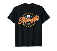 Empathy is Strength, Not Weakness T-Shirt Graphique avec Valeur, Homme, Noir, M