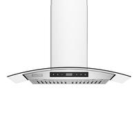 Empava Hotte aspirante murale de 30 pouces, ventilation de poêle d'échappement de cuisine avec style moderne, 400 CFM, 3 vitesses, contrôle tactile, minuterie, lumières