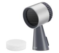 Empava Hotte de cuisine portable à 3 vitesses pour barbecue intérieur, marmite chaude et tasse à huile amovible, 13 filtres en coton de rechange, gris argenté