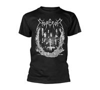 EMPEROR - NIGHTSIDE OLD SCHOOL BLACK T-Shirt, Front & Back Print X-Large