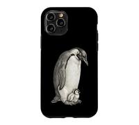 Emperor Penguins and Chick Vintage Art Coque pour iPhone 11 Pro