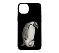 Emperor Penguins and Chick Vintage Art Coque pour iPhone 14 Plus