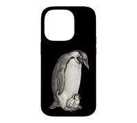 Emperor Penguins and Chick Vintage Art Coque pour iPhone 14 Pro