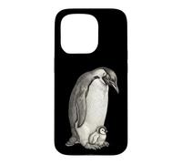 Emperor Penguins and Chick Vintage Art Coque pour iPhone 15 Pro