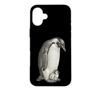 Emperor Penguins and Chick Vintage Art Coque pour iPhone 16 Plus