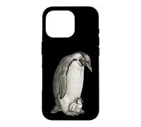Emperor Penguins and Chick Vintage Art Coque pour iPhone 16 Pro