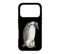 Emperor Penguins and Chick Vintage Art Coque pour iPhone 17 Pro