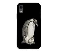 Emperor Penguins and Chick Vintage Art Coque pour iPhone XR