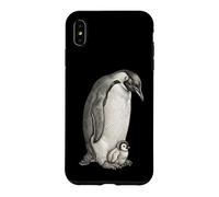 Emperor Penguins and Chick Vintage Art Coque pour iPhone XS Max