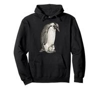 Emperor Penguins and Chick Vintage Art Sweat à Capuche
