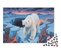 Emperor Pingouin Puzzles Puzzle 1000 Pièces Adulte 1000 Pièces Puzzle en Bois Défi Jouets Glacier Polaire Moderne Jeu De l'art De La Décoration 1000pcs (75x50cm)
