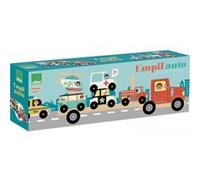 Vilac - Empil'auto par Ingela P.Arrhenius - Jouet en Bois Durable - Education Montessori - Motricité Fine - Véhicules à remorquer - Trier - Faire - Défaire - Refaire - À partir de 2 Ans - 7601