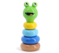 Empilable Boizoos Babeth la Rainette en Bois Laqué pour Bébé Dès 12 Mois | Grenouille tendre et poétique | motricité fine et coordination | fabrication française dans le Jura | idée cadeau naissance