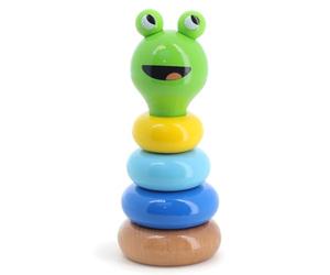 Empilable Boizoos Babeth la Rainette en Bois Laqué pour Bébé Dès 12 Mois | Grenouille tendre et poétique | motricité fine et coordination | fabrication française dans le Jura | idée cadeau naissance