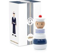 Vilac Jouet empilable en bois École des mousses – Marine nationale Blanc Bleu 7 x 17,5 cm
