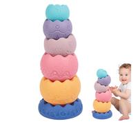 Empilables pour - Empilables sensoriels d'apprentissage Doux pour la Construction d'habiletés motrices préscolaires pour Filles et garçons