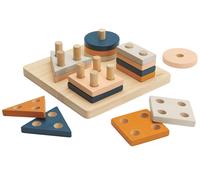 Plan Toys - Empilages géométriques Tendresse - Bois - PT5476